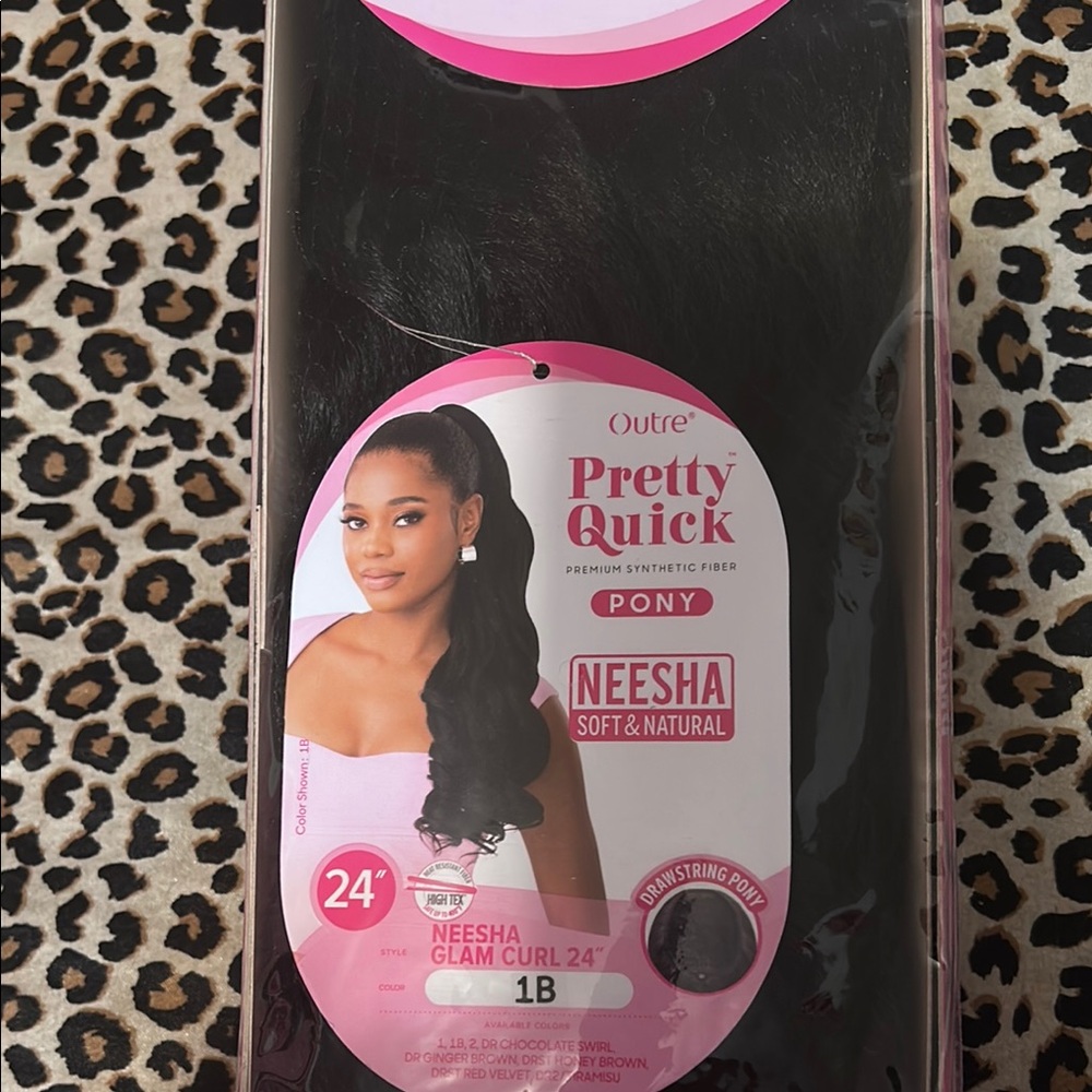 Neesha Glam Curl 24" Synthetic Ponytail - Black